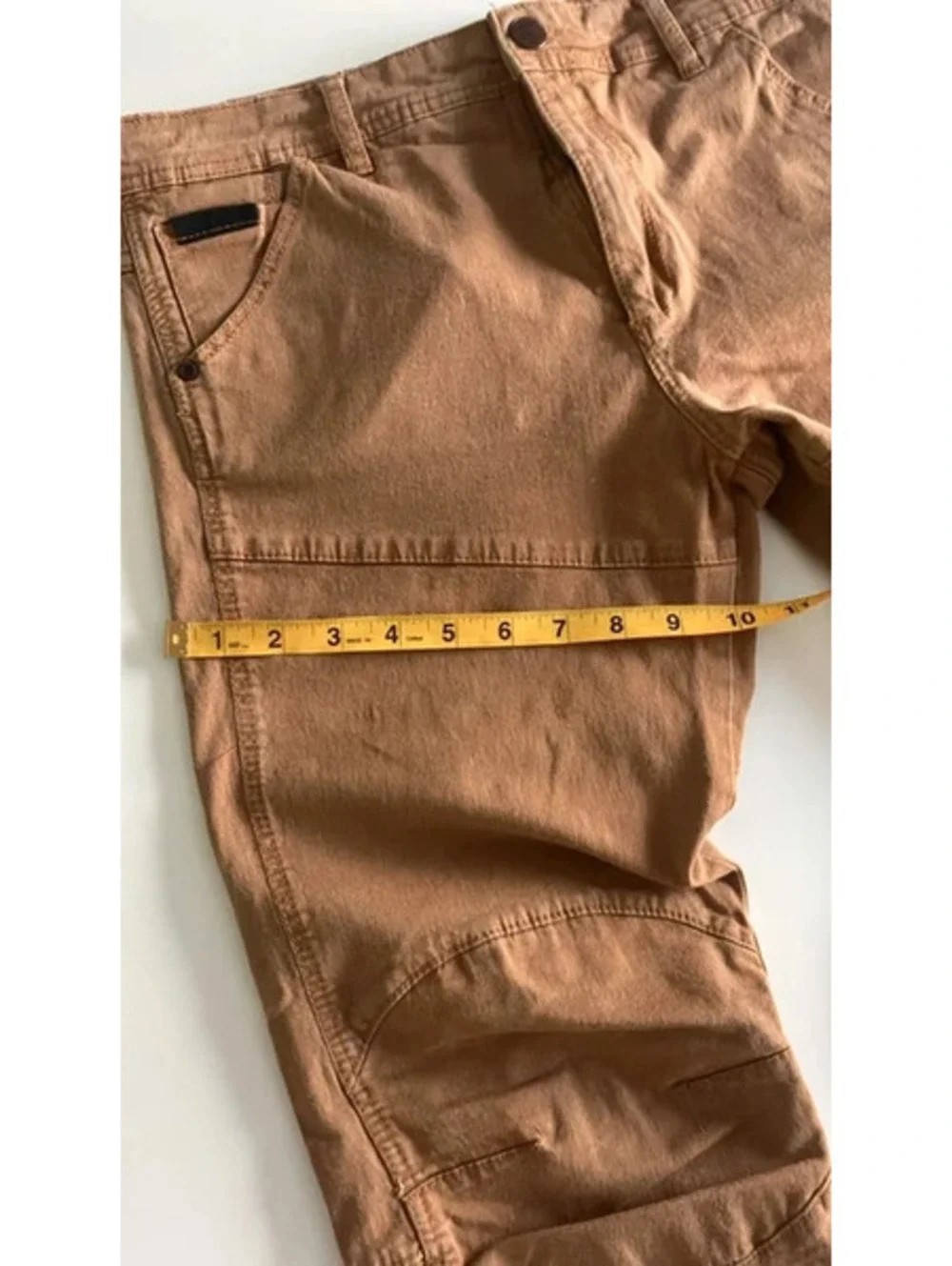 Stone Men's Skinny Fit Stretchy Beige Pants Size 36